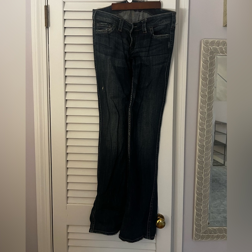 13. Silver Jeans Frances 18” wide/boot cut W30 L 35
